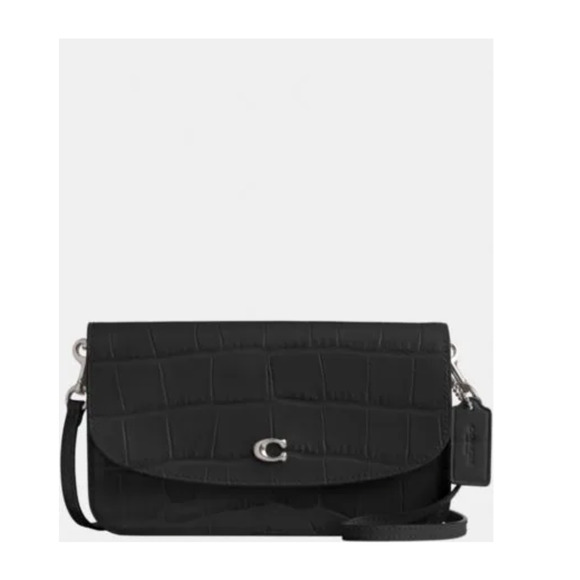 NWT COACH Hayden Croco Embossed Leather Crossbody Bag & Card Case